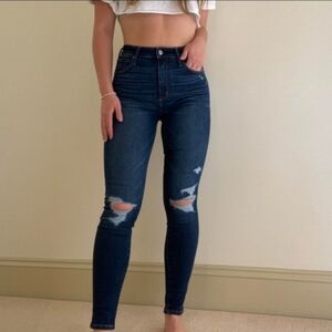 Abercrombie & Fitch Simone High Rise Super Skinny Disstressed Jean Pants